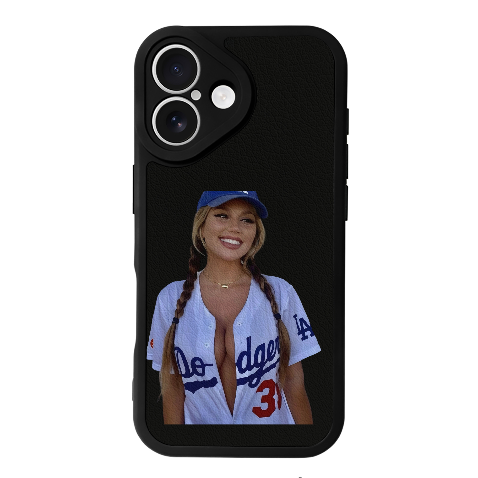  IPhone 16 Silicone Leather Case – UV Print, Lambskin Texture – Perfect Fit, Wireless Charging Compatible, Scratch Resistant, Precise Cutouts – Stylish Protection For IPhone 16